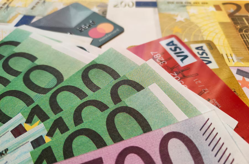 Close-up of a hand holding a credit card